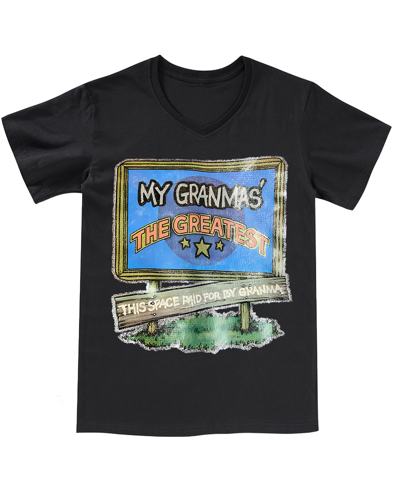 TheRetroTee 70s-80s Funny Greatest Grandma V-neck T-Shirt