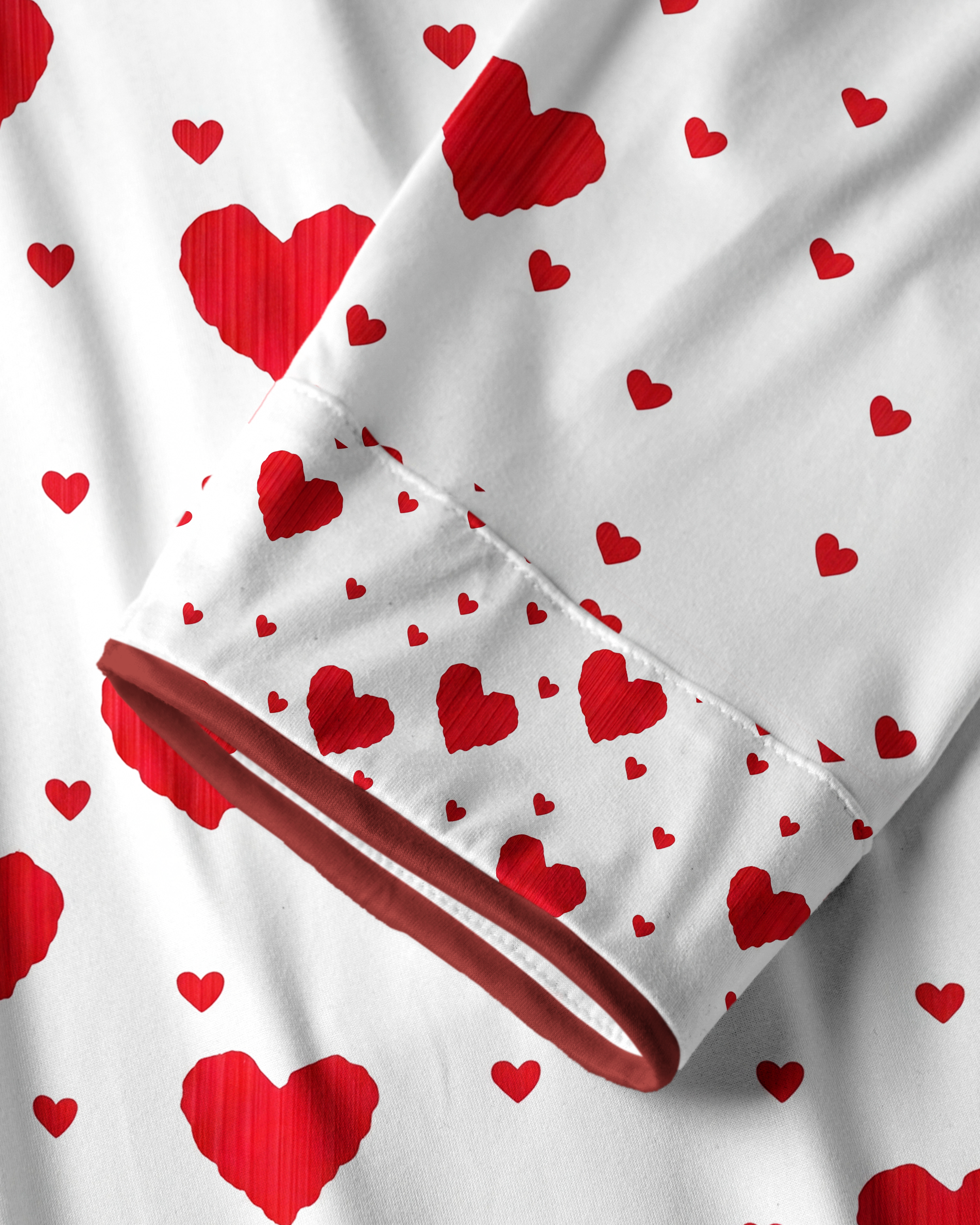 TheRetroTee Scarlet HeartsVintage Pajama Set