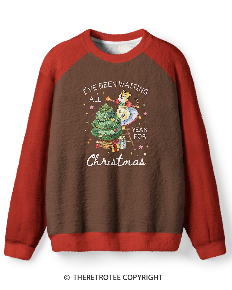 TheRetroTee Vintage Waiting All Year for Christmas Sweater