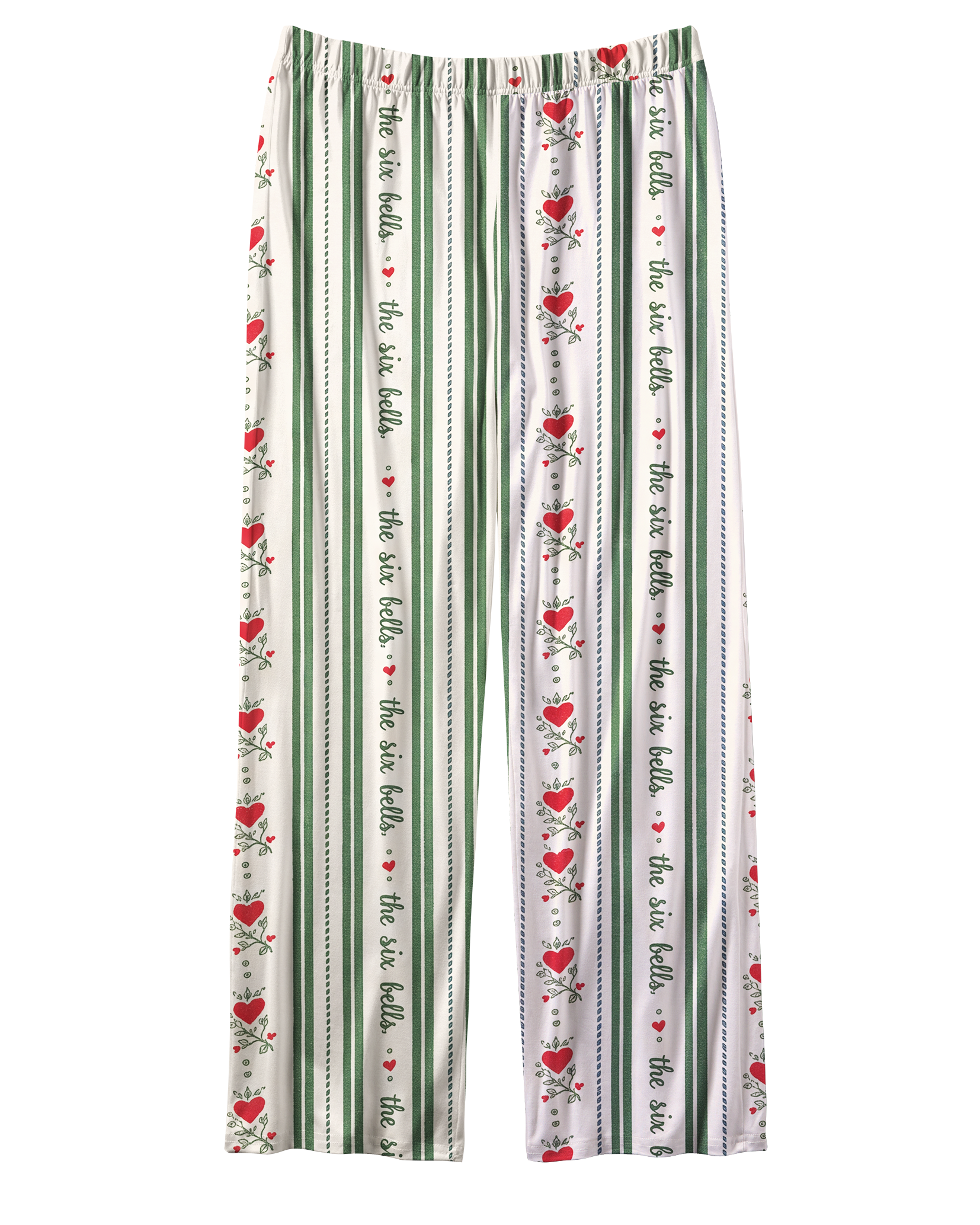 TheRetroTee Heart Stripe Carol Vintage Pajama Set