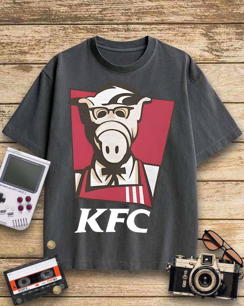 TheRetroTee 80s Kentucky Fried Cats Cotton T-Shirt