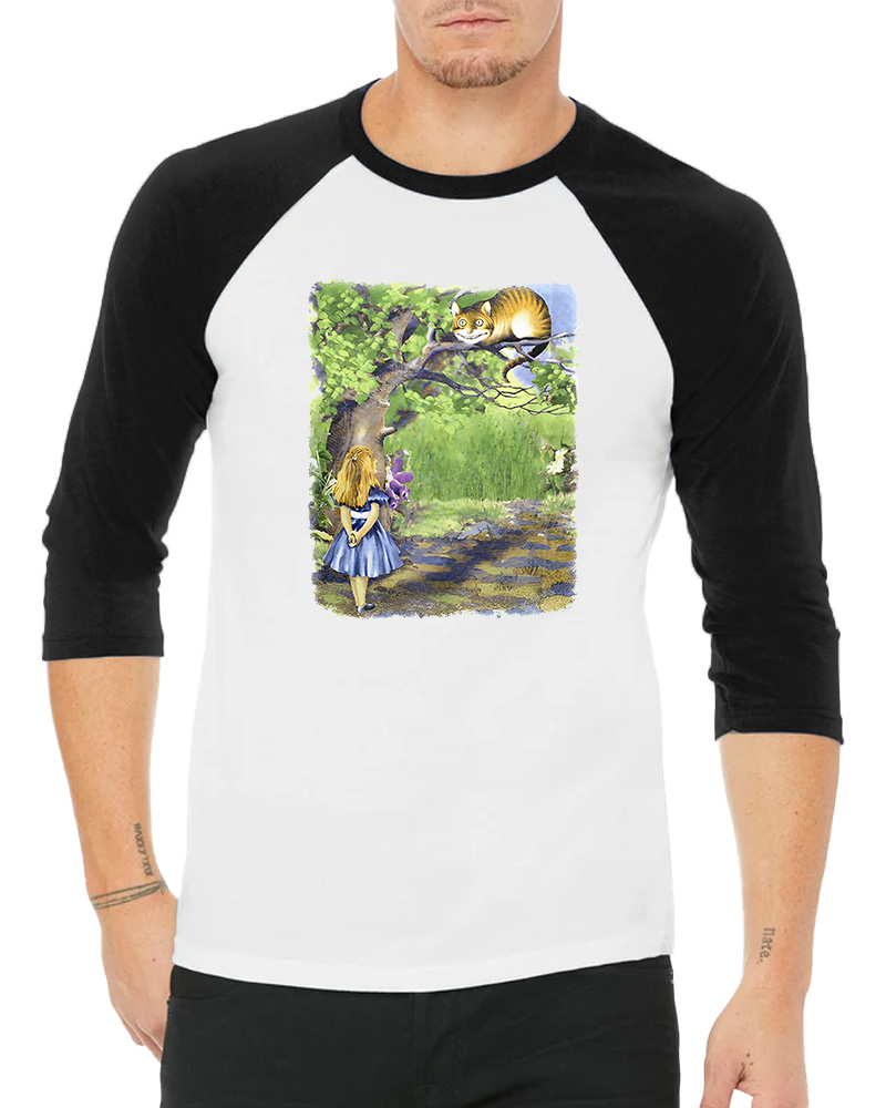 TheRetroTee Alice In Wonderland Long Sleeve Raglan T-Shirt