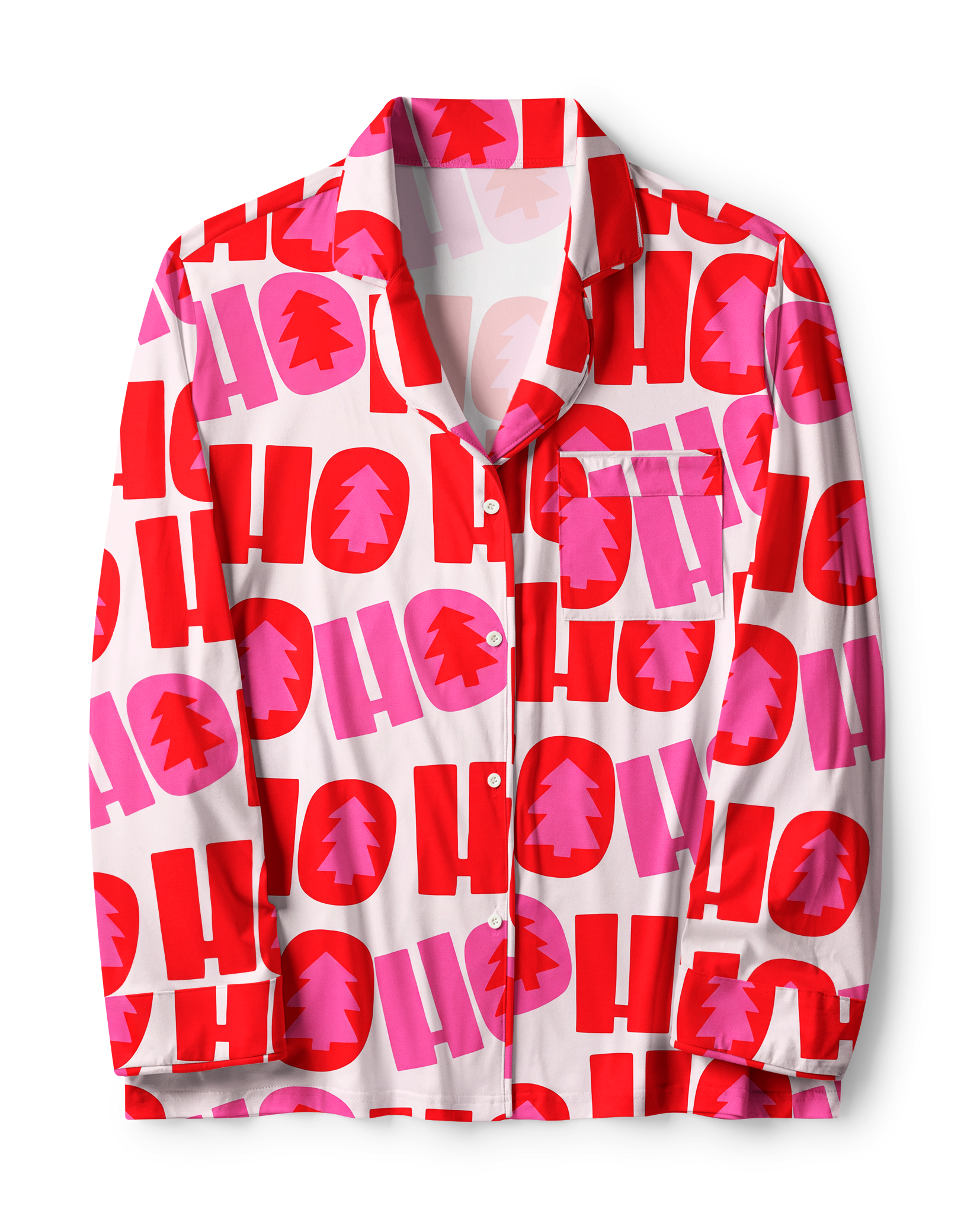 TheRetroTee Pink HoHoHoliday Vintage Pajama Set