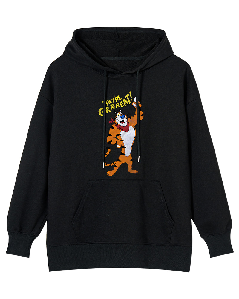 TheRetroTee Frosted Flakes Tony The Tiger 1970s Cotton Hoodie