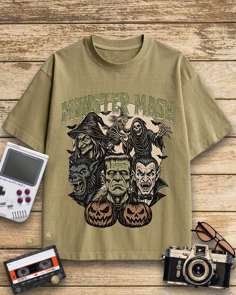 TheRetroTee Monster Mash 1960s Cotton T-Shirt