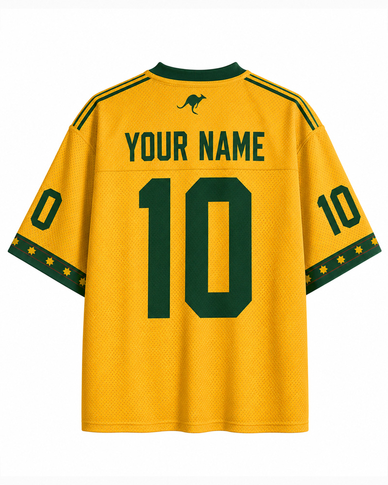 TheRetroTee Personalized Australia Soccer Mesh Jersey