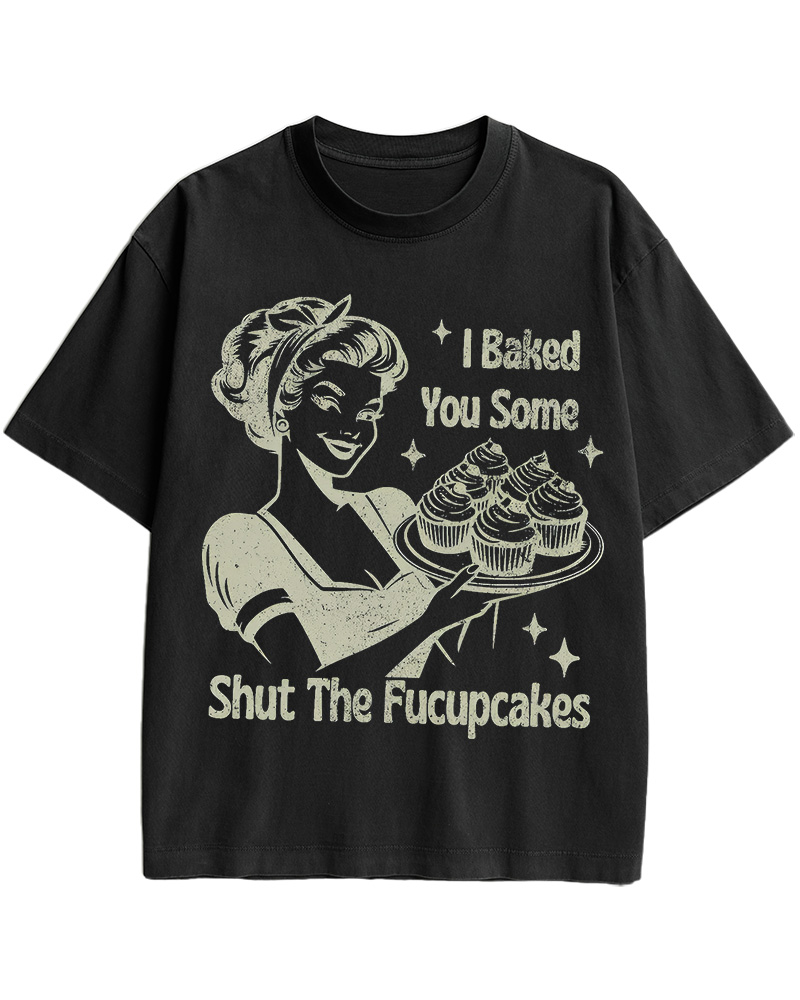 TheRetroTee 50s Shut The Fucupcakes Cotton T-Shirt