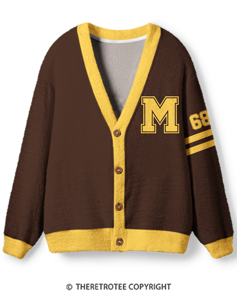 TheRetroTee Vintage Custom Campus Heritage Unisex Cardigan Sweater