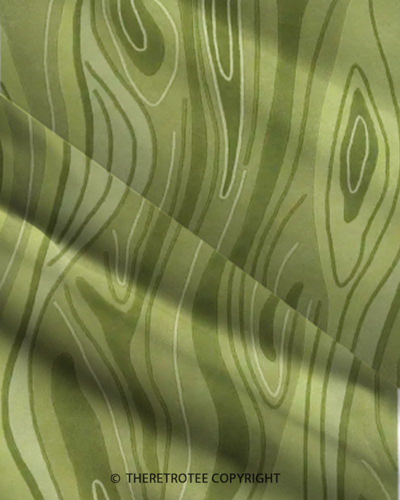 TheRetroTee 1970s Retro Organic Woodgrain Abstract Wave Boho Strappy Maxi Dress