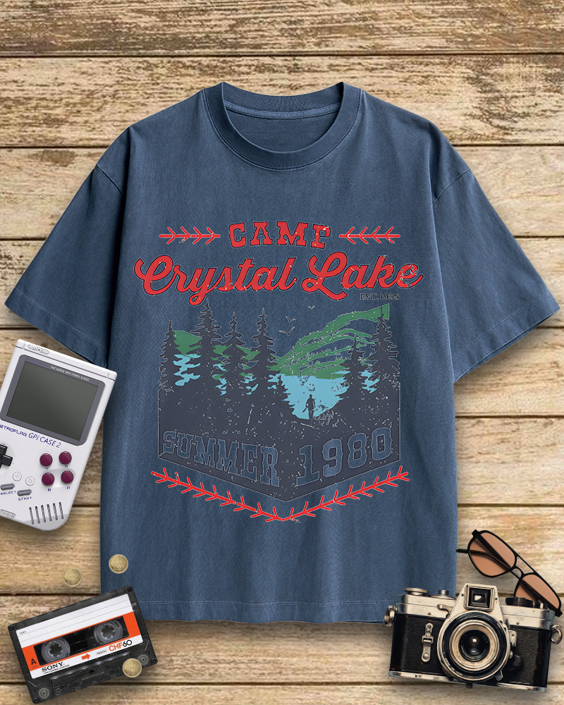TheRetroTee Camp Crystal Lake Cotton T-Shirt
