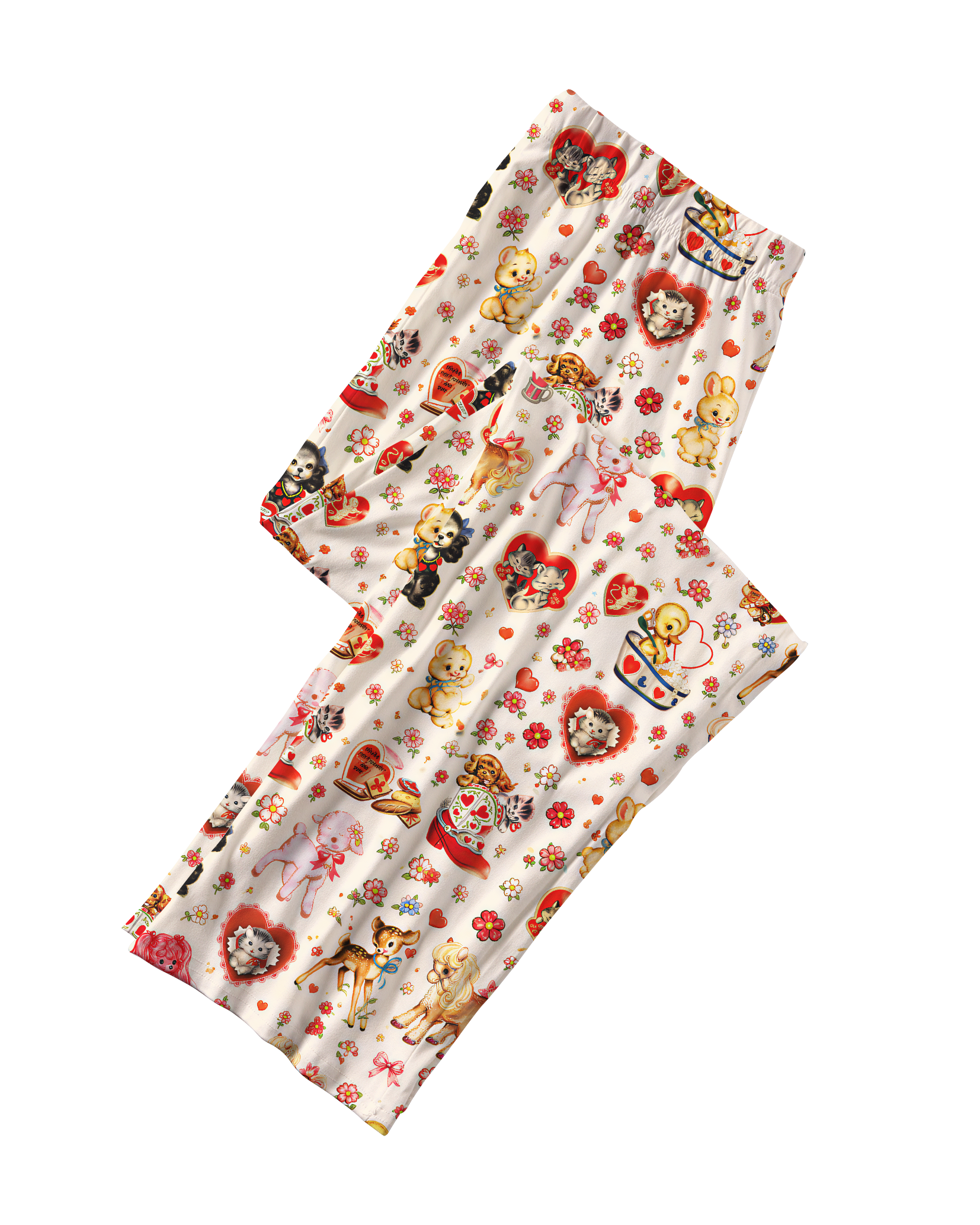 TheRetroTee Vintage Baby Animal Collage Vintage Pajama Set