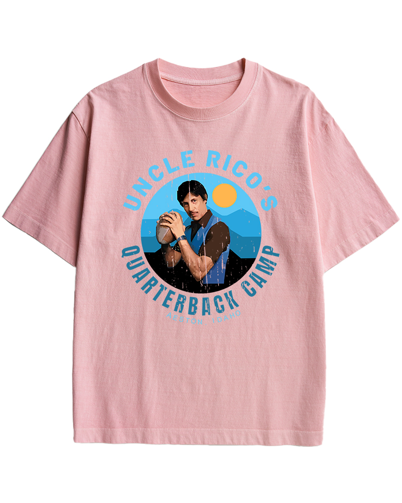 TheRetroTee Uncle Rico's Quarterback Camp 1980s Cotton T-Shirt