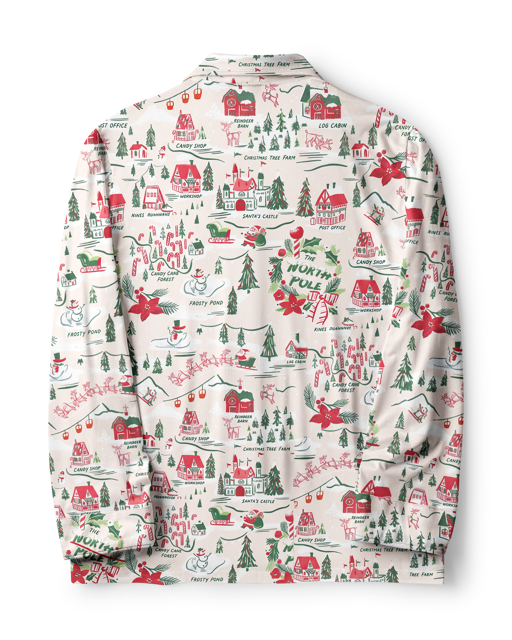 TheRetroTee North Pole Village Vintage Pajama