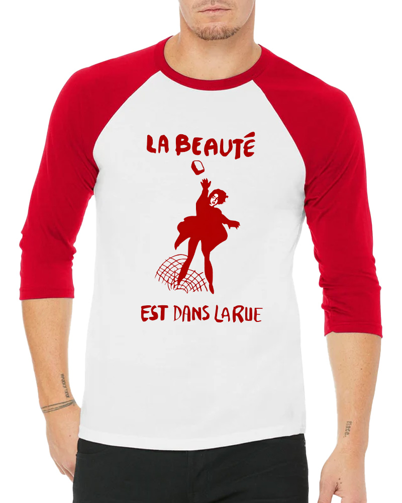 TheRetroTee La Beauté Est Dans La Rue 1960s Long Sleeve Raglan T-Shirt