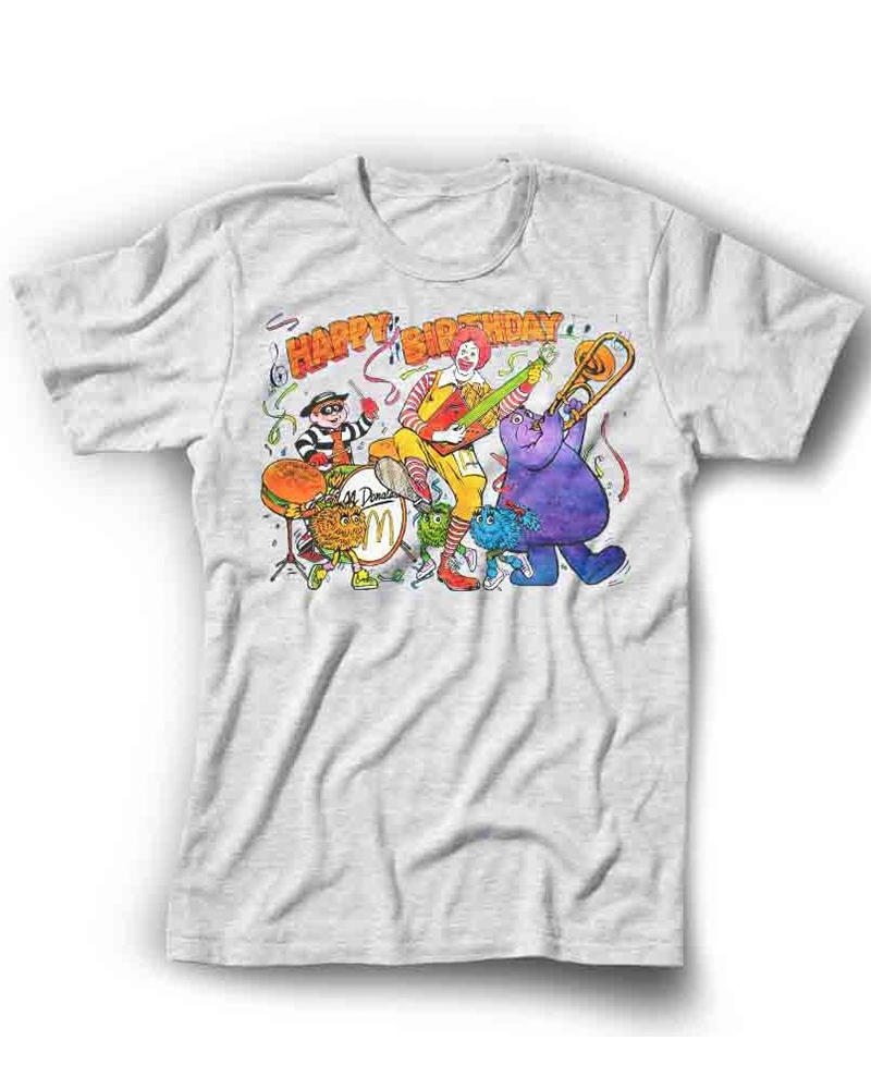 TheRetroTee 1980s Retro Birthday Band Graphic Vintage T-Shirt