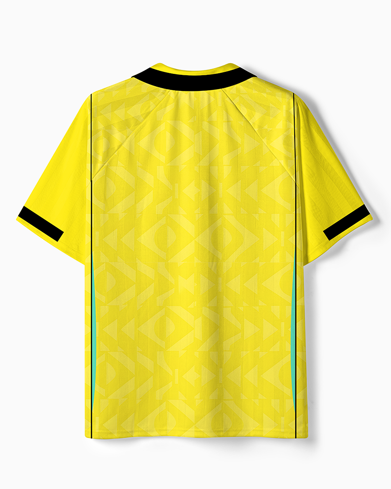 TheRetroTee Classic Brasil Brasil Yellow Polo Mesh Jersey