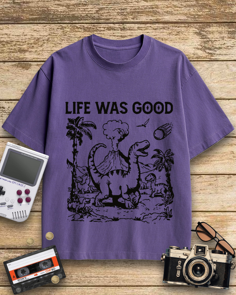 TheRetroTee Life Was Good 1990s Cotton T-Shirt