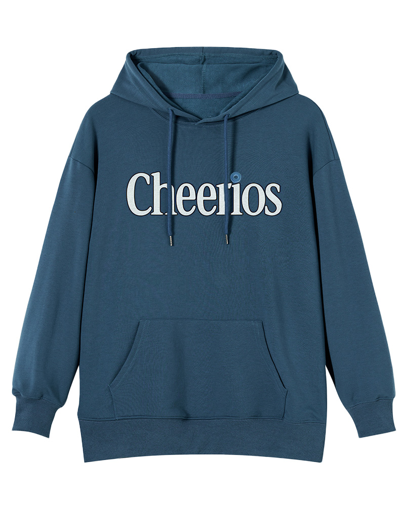 TheRetroTee 1940s Cheerios Breakfast Nostalgic Cotton Hoodie