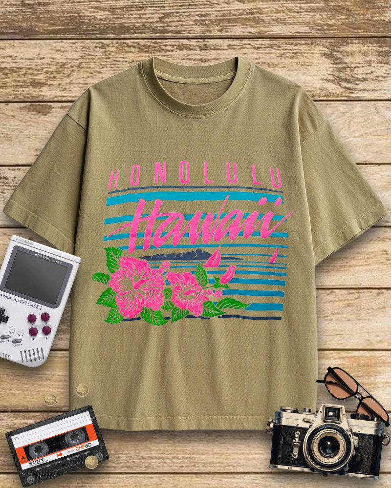 TheRetroTee 80s Honolulu Cotton T-Shirt