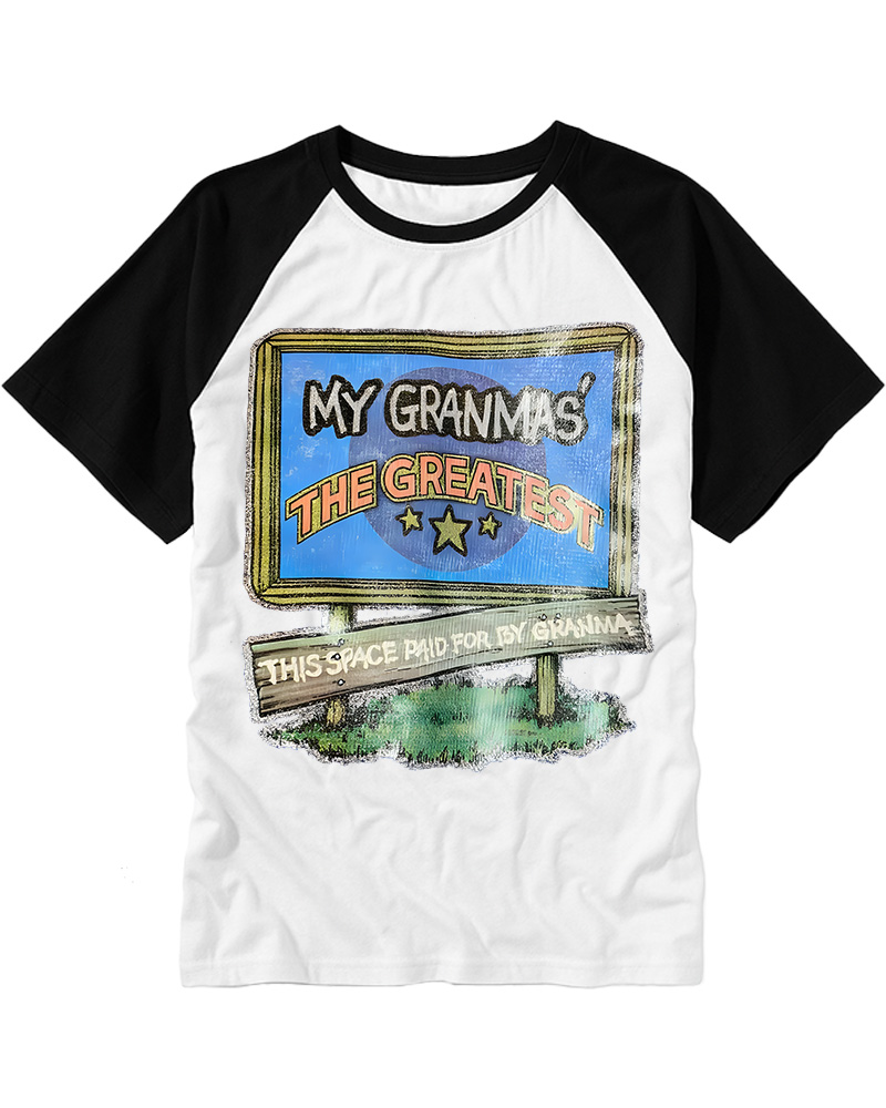 TheRetroTee 70s-80s Funny Greatest Grandma Raglan Baseball T-Shirt