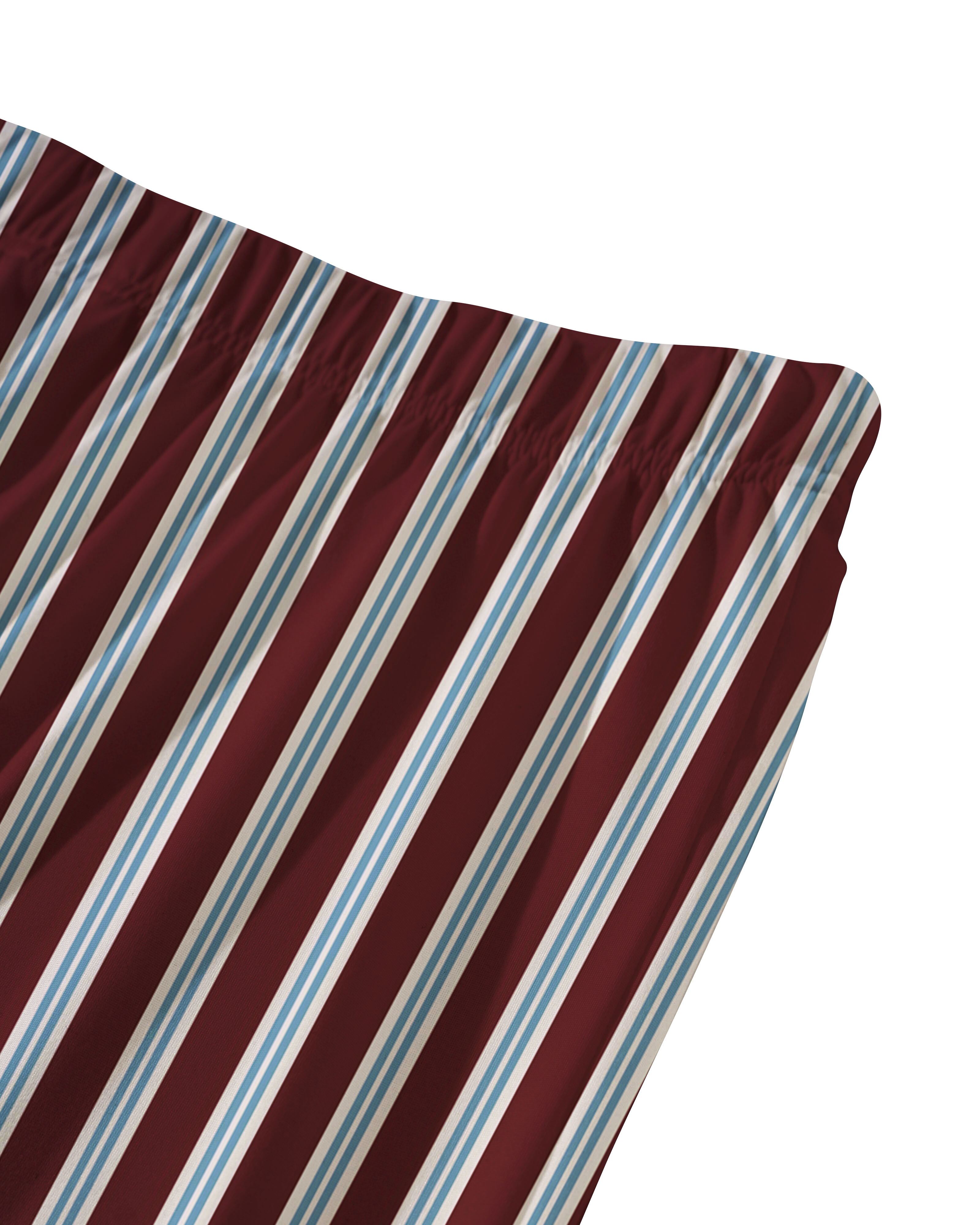 TheRetroTee Burgundy Blue Stripe Vintage Pajama Set