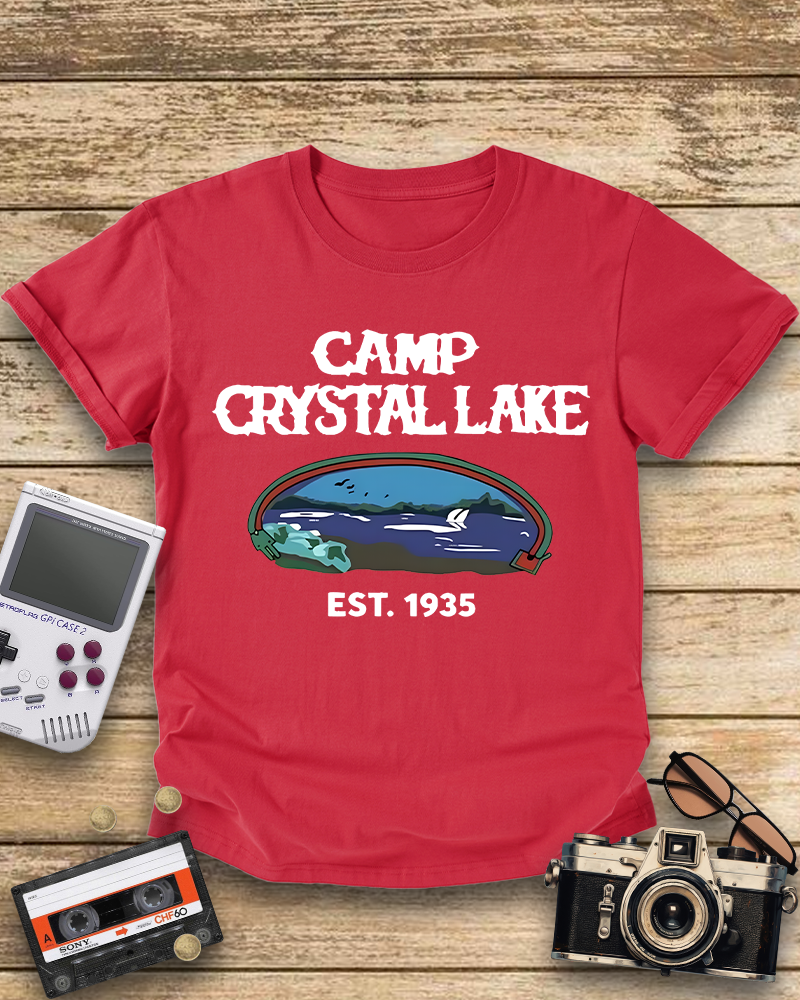 TheRetroTee Friday the 13th Jason Voorhees Horror 1985 Raglan Baseball T-Shirt