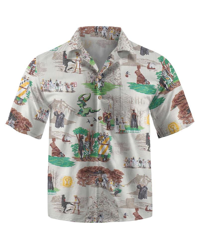 TheRetroTee Monty Python And The Holy Grail Hawaian Shirt