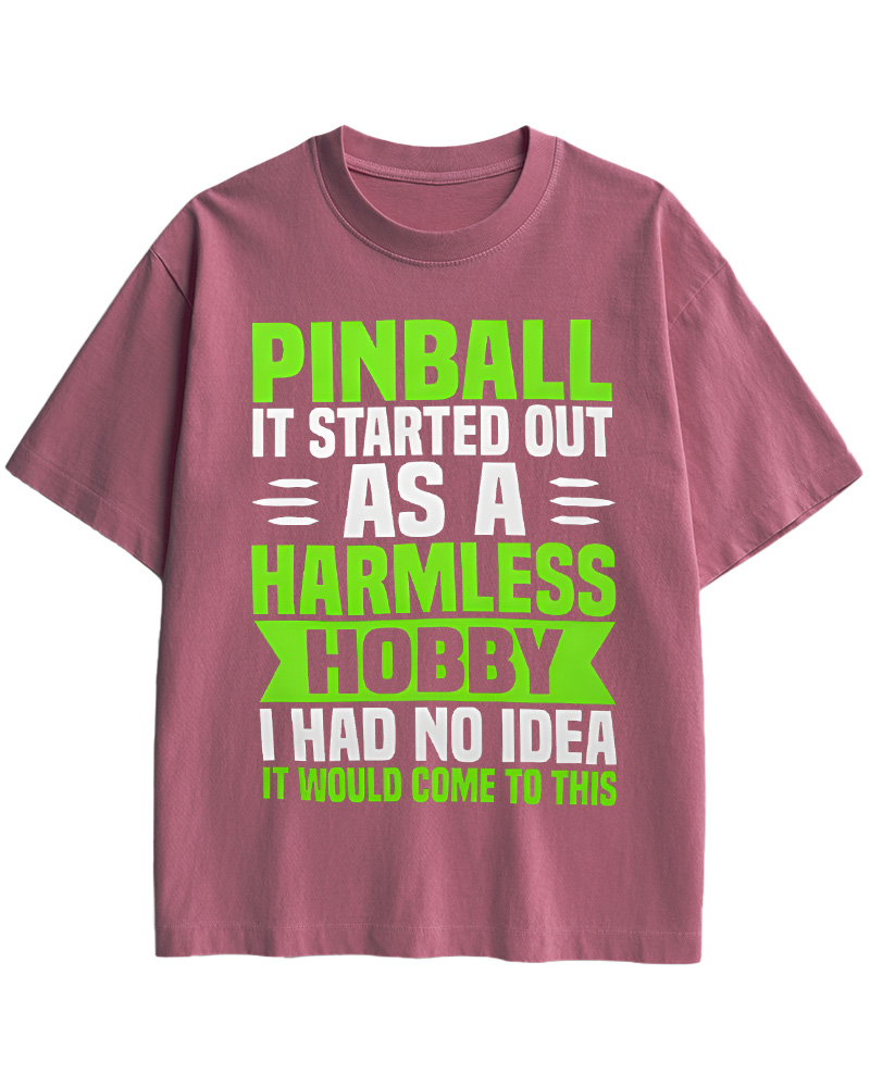 TheRetroTee Pinball Arcade Enthusiast Pinball 1980s Cotton T-Shirt