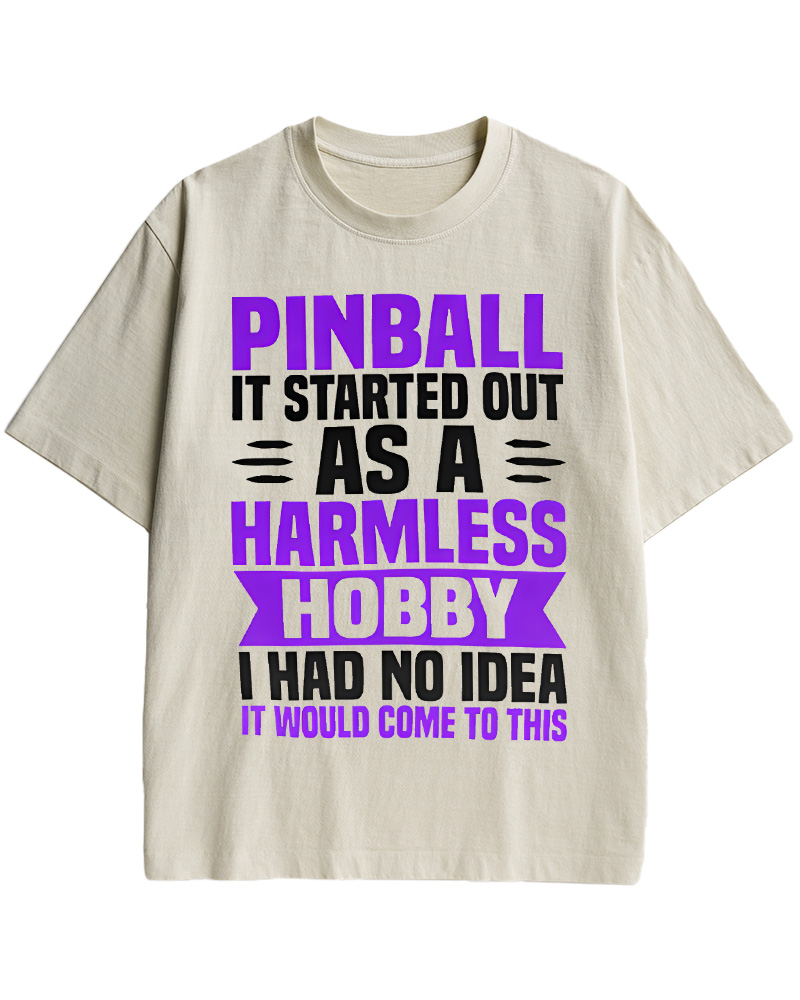 TheRetroTee Pinball Arcade Enthusiast Pinball 1980s Cotton T-Shirt