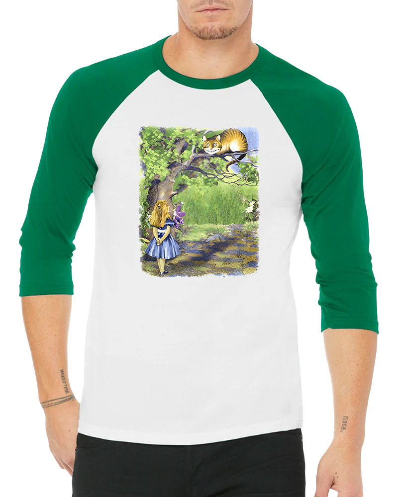 TheRetroTee Alice In Wonderland Long Sleeve Raglan T-Shirt