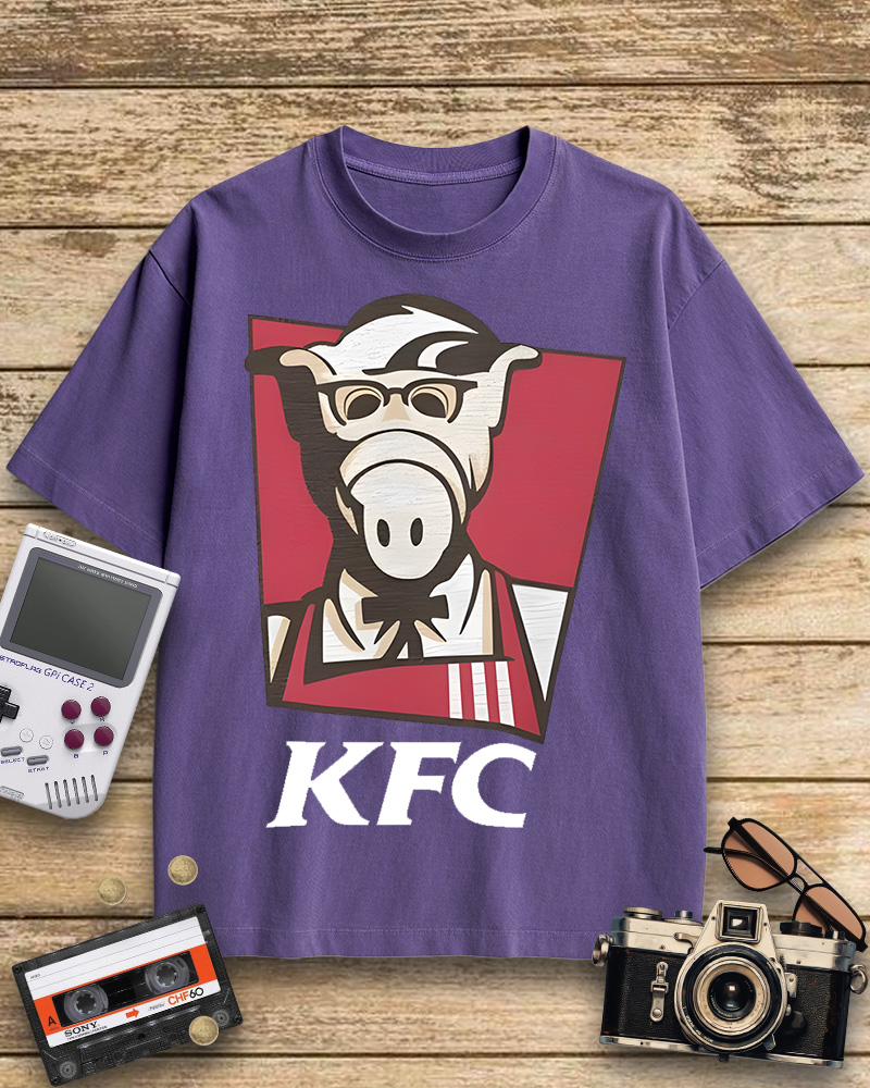 TheRetroTee 80s Kentucky Fried Cats Cotton T-Shirt