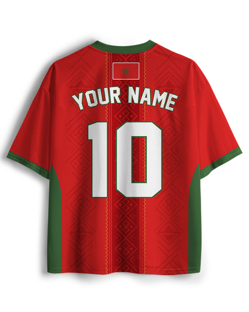 TheRetroTee Custom Morocco Soccer Mesh Jersey
