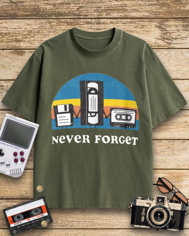 TheRetroTee Never Forget 1980s Cotton T-Shirt