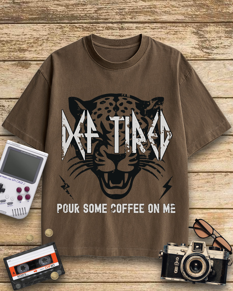TheRetroTee Pour Some Coffee On Me 1980s Cotton T-Shirt