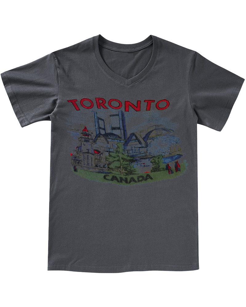 TheRetroTee 1960s Toronto souvenir V-neck T-Shirt