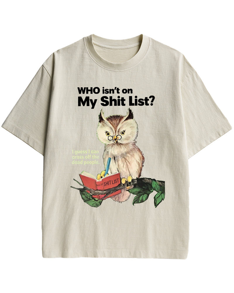 TheRetroTee Who Isn't on My Shit List Pin-Up Cotton T-Shirt