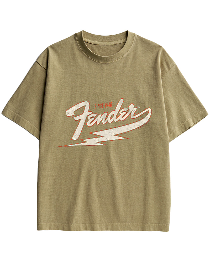 TheRetroTee FENDER Eye-Catching 1940s Cotton T-Shirt