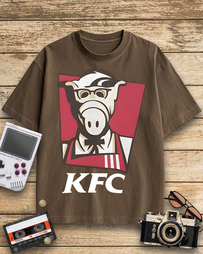 TheRetroTee 80s Kentucky Fried Cats Cotton T-Shirt