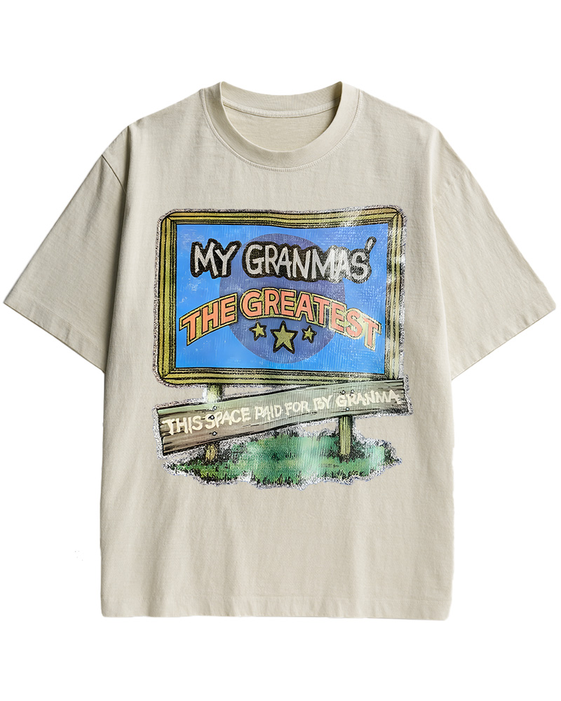 TheRetroTee 70s-80s Funny Greatest Grandma Cotton T-Shirt