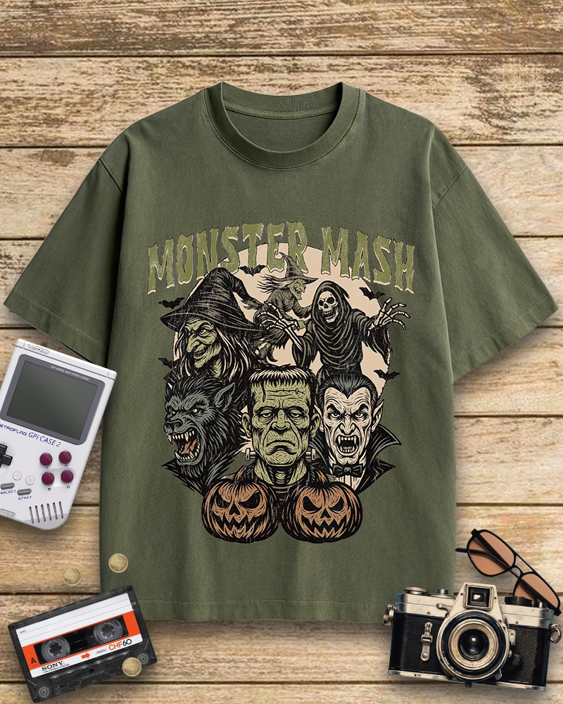 TheRetroTee Monster Mash 1960s Cotton T-Shirt
