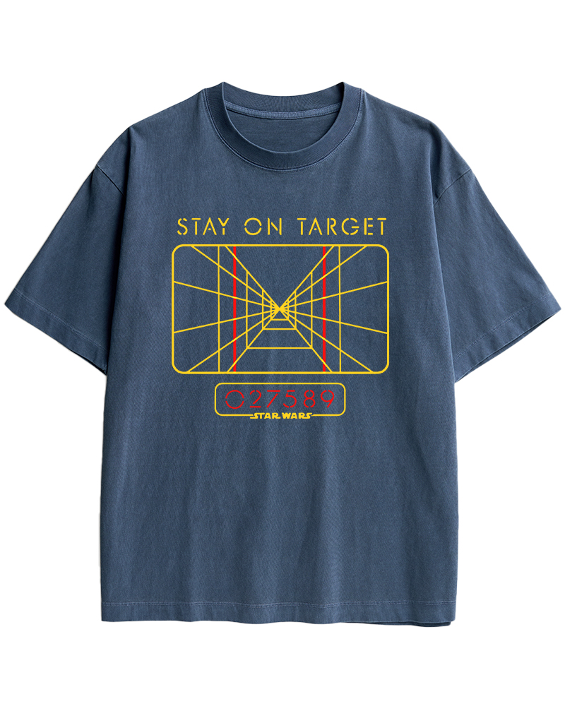 TheRetroTee Stay On Target 1970s Cotton T-Shirt
