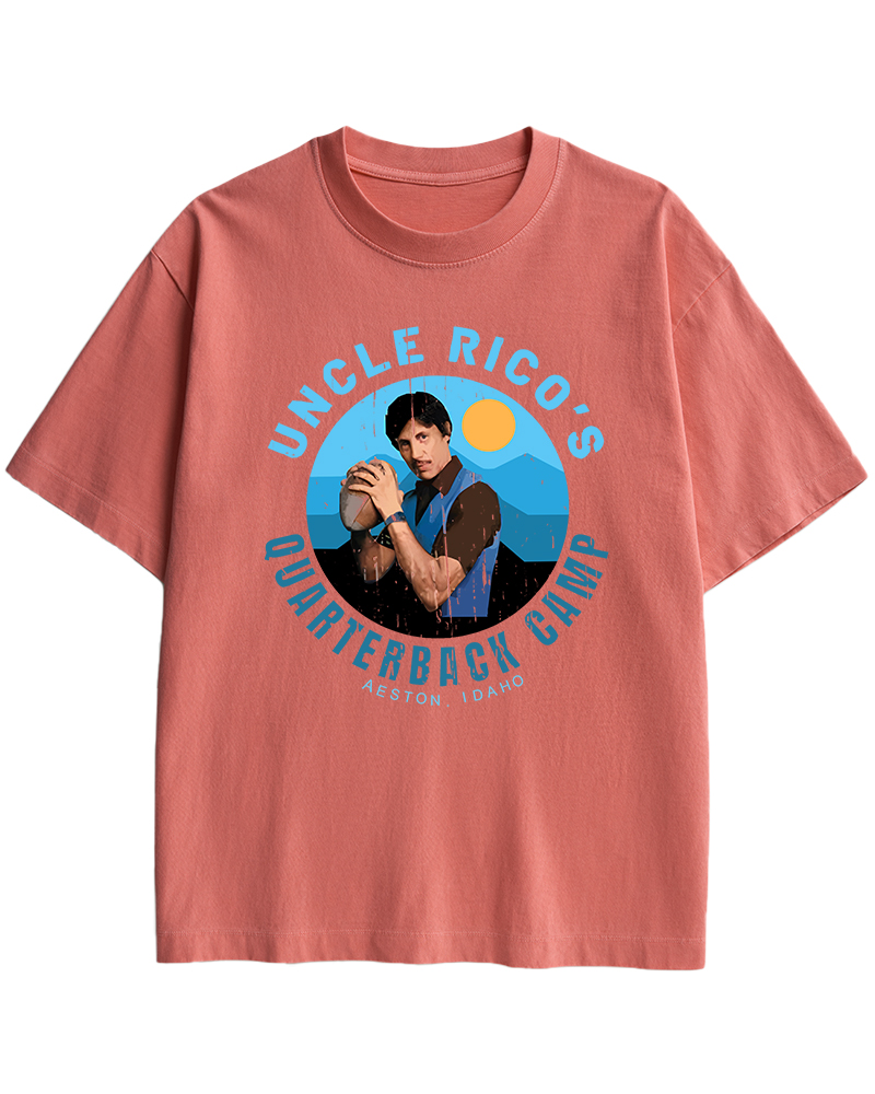 TheRetroTee Uncle Rico's Quarterback Camp 1980s Cotton T-Shirt