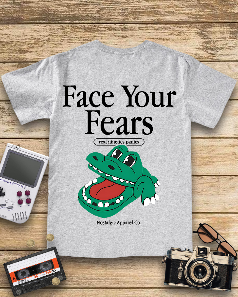 TheRetroTee Face Your Fears  V-neck T-Shirt