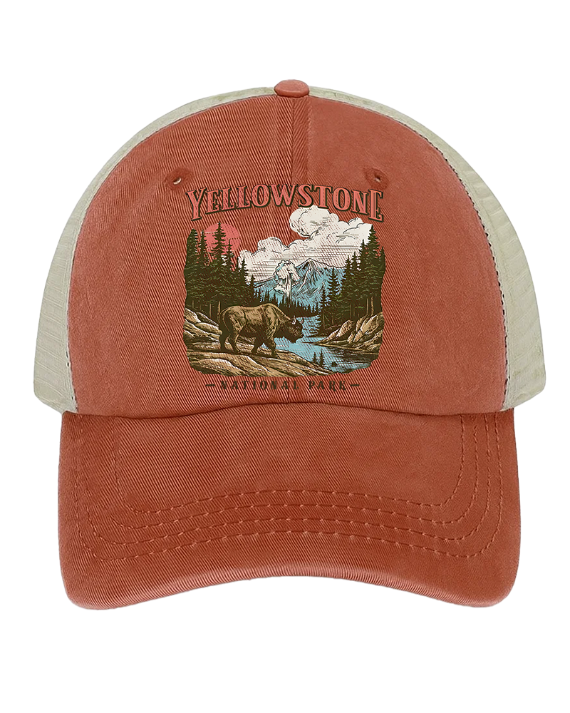 TheRetroTee Yellowstone National Park 1870s Trucker Hat