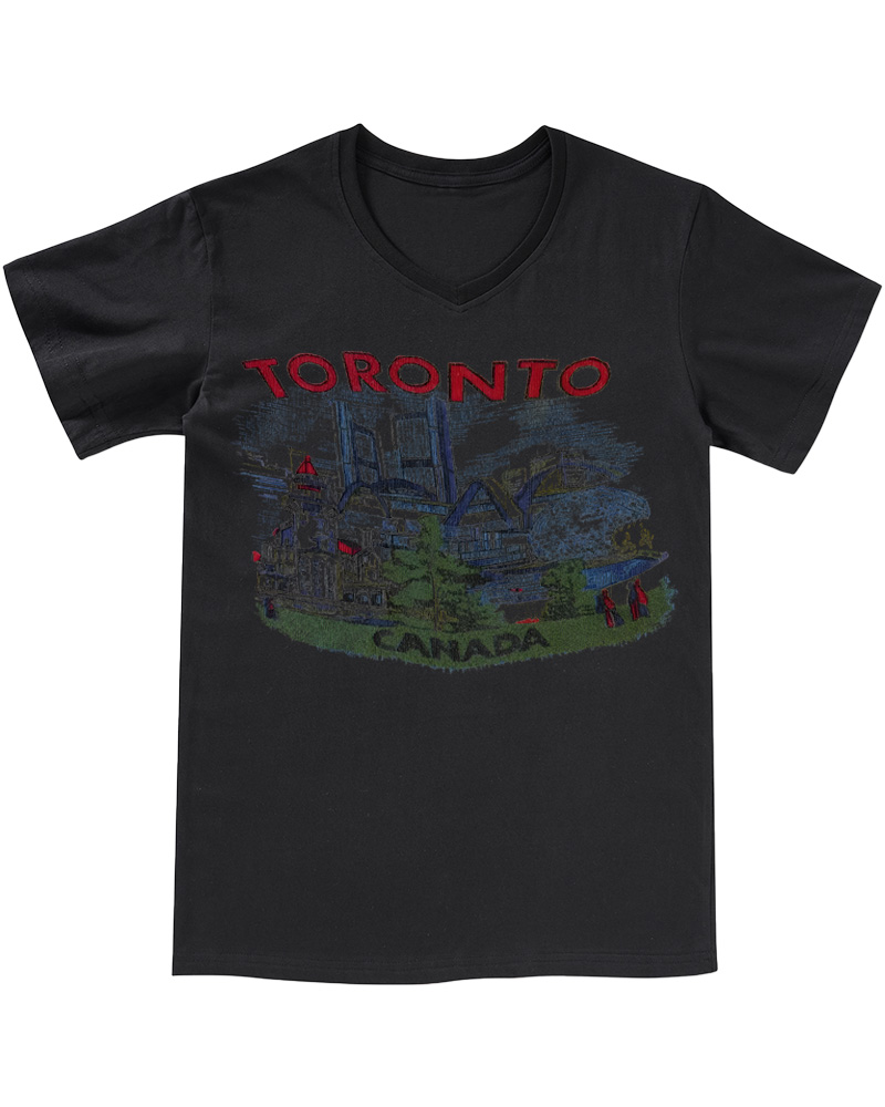 TheRetroTee 1960s Toronto souvenir V-neck T-Shirt