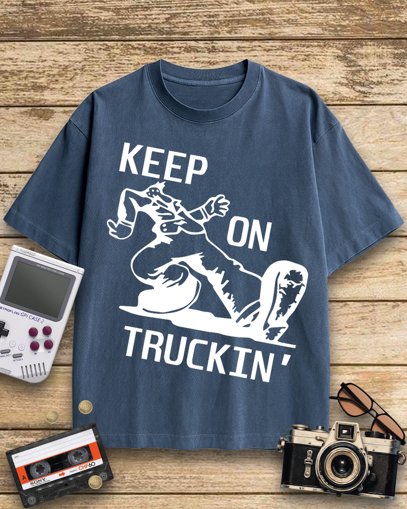 TheRetroTee 70s Keep On Truckin' Cotton T-Shirt