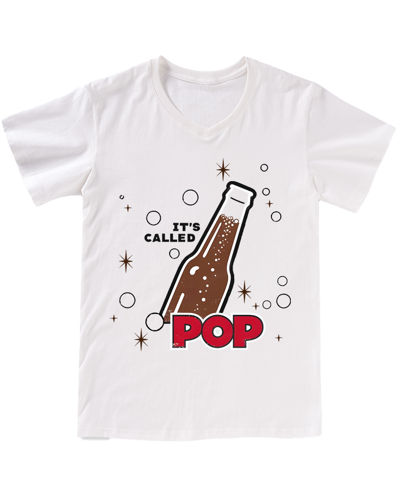 TheRetroTee It's Called Pop 1950s V-neck T-Shirt
