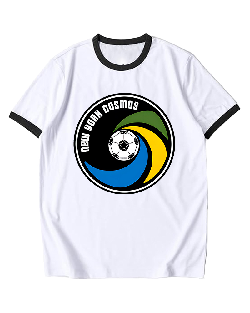 TheRetroTee 1971 New York Cosmos Ringer T-Shirt