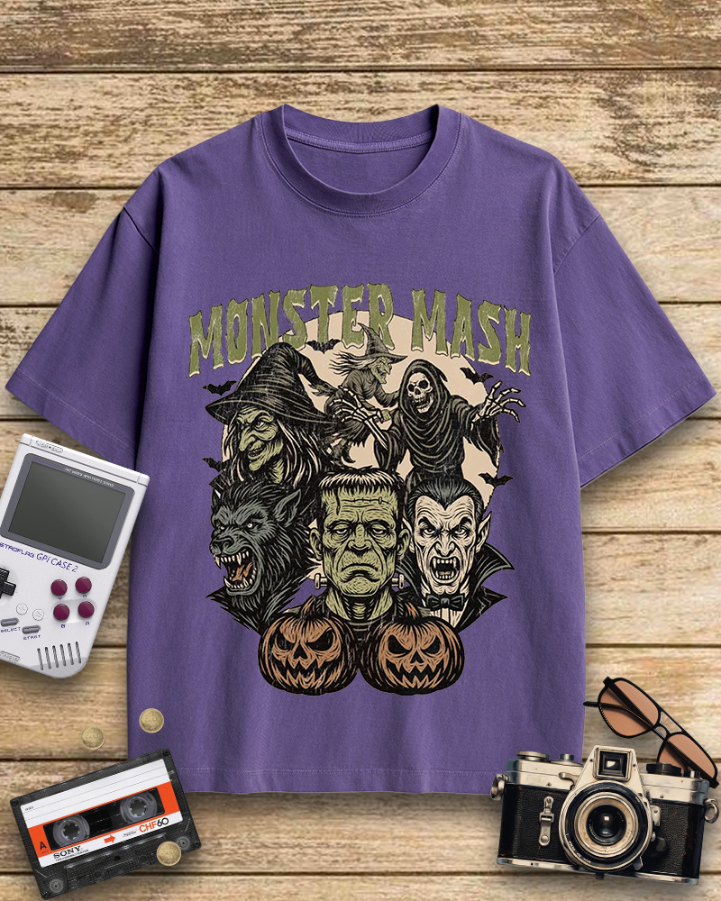 TheRetroTee Monster Mash 1960s Cotton T-Shirt