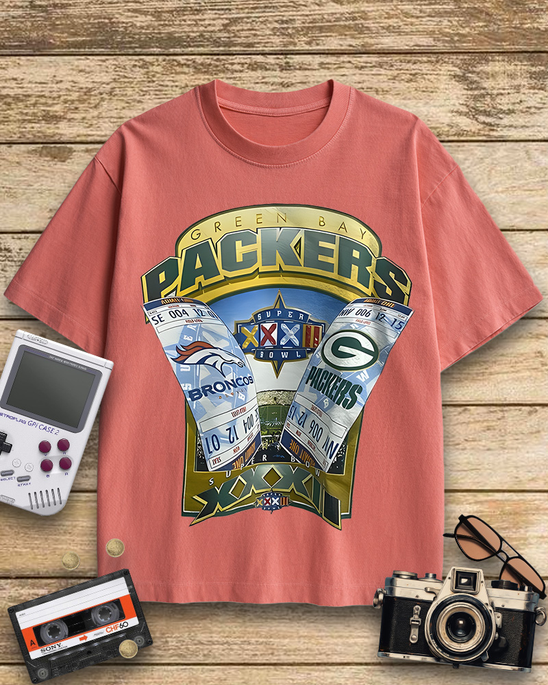 TheRetroTee 1998 Green Bay Packers Super Bowl Cotton T-Shirt